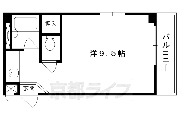 シャガール(1K/3階)の間取り写真