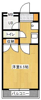 ヴィラ千倉(1K/2階)の間取り写真