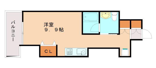 レジディア神戸磯上(ワンルーム/10階)の間取り写真