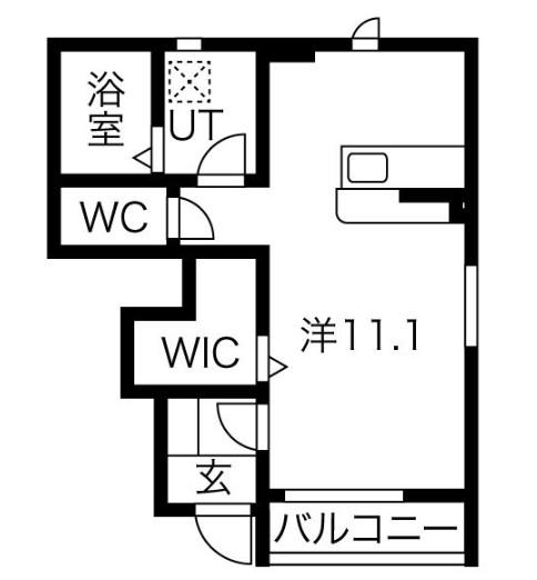ダンクオーレ(ワンルーム/1階)の間取り写真