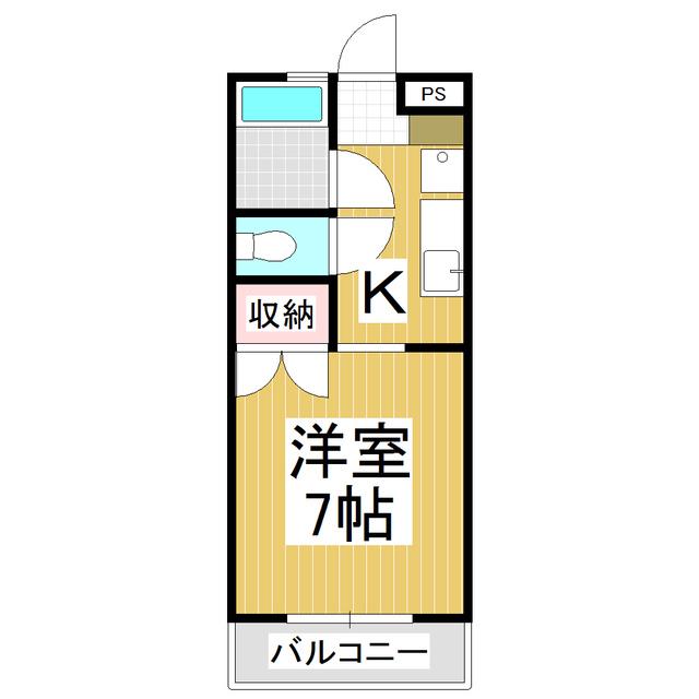 ELRVER(1K/2階)の間取り写真