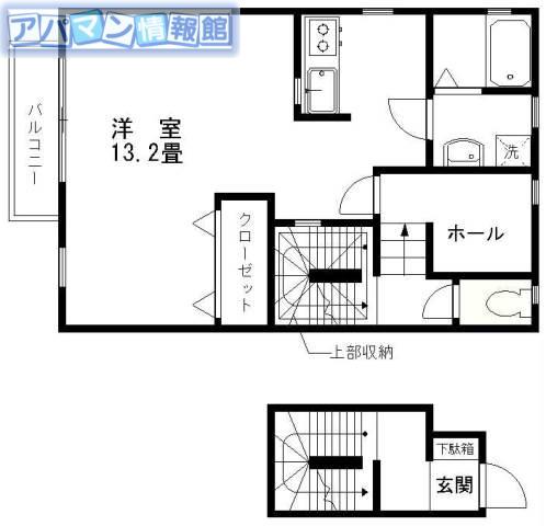 アセンブル青山(ワンルーム/2階)の間取り写真