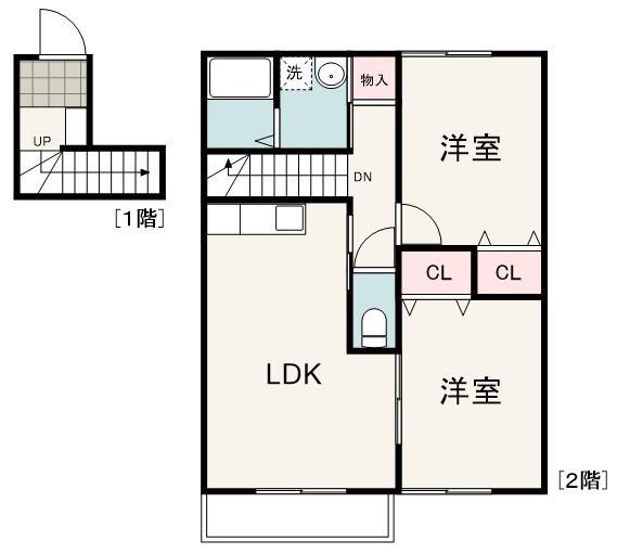 パス・プエルト(2LDK/2階)の間取り写真