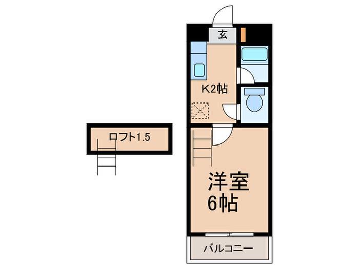 エスポワール宿町ビル(1K/8階)の間取り写真