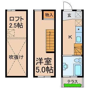 DOUCE・MAMA(1K/1階)の間取り写真