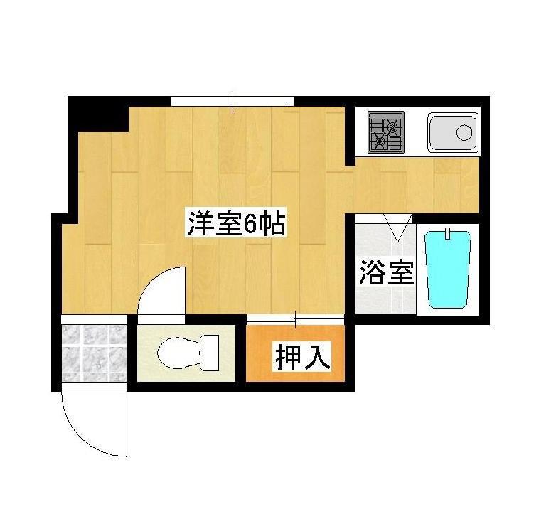 リアン加治屋町(ワンルーム/1階)の間取り写真