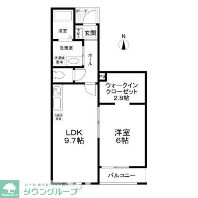 LANAI HOUSE 393 NOAH(1LDK/1階)の間取り写真