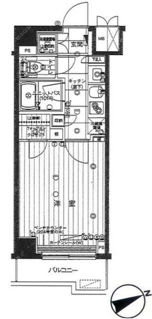 ルーブル久我山弐番館(1K/2階)の間取り写真