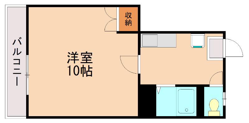 レジデンスTOMO3(1K/2階)の間取り写真