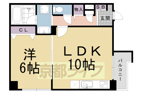 SAIMON(1LDK/2階)の間取り写真