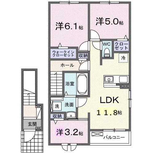 ソラティオ(3LDK/2階)の間取り写真
