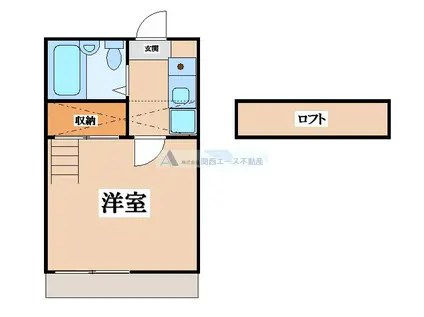 瓢箪山第6マンション(1K/1階)の間取り写真