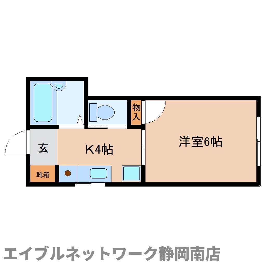 コーポ見瀬(1K/2階)の間取り写真