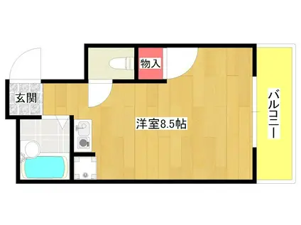 ラムサール8T”(ワンルーム/4階)の間取り写真