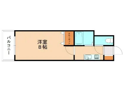 フローレンス三六(1K/4階)の間取り写真