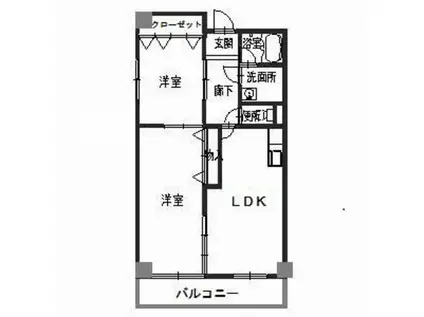 ハイツ・イシカワ(2LDK/3階)の間取り写真