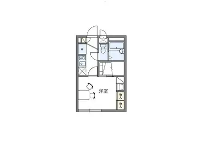 レオパレス赤田(1K/2階)の間取り写真