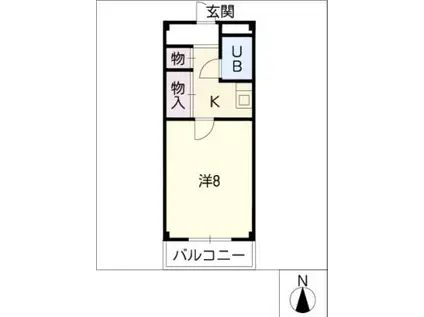 メゾン榊原(1K/2階)の間取り写真