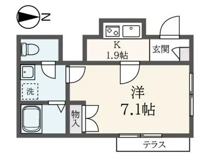 MA.MAISON KOAMI(1K/1階)の間取り写真