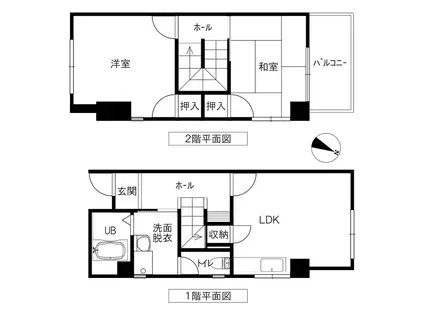 カサ・ヴェルデ寺町(2DK/1階)の間取り写真