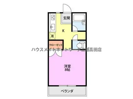 ハイツソアールI(1K/1階)の間取り写真