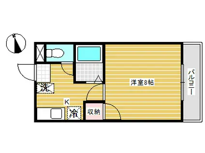 パークウェイ高島(1K/1階)の間取り写真