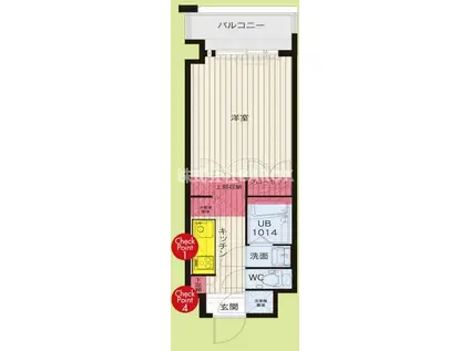 ORIENT 88マリナゲートサンズ(1K/3階)の間取り写真