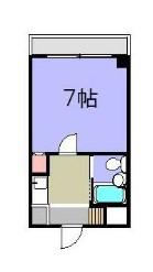 HOUMI北条口(1K/3階)の間取り写真