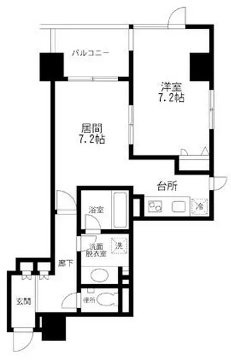 アーバンパーク麻布十番 5階階 間取り