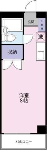 ロゼファスト佐古(ワンルーム/5階)の間取り写真