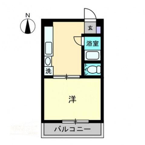 RAFFLES EXCELLENT(1DK/2階)の間取り写真