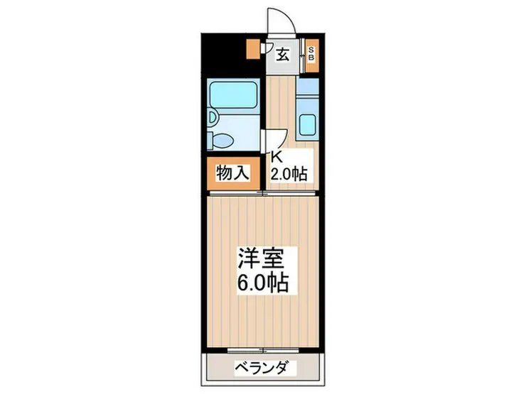 神明田口ハイツ 3階階 間取り