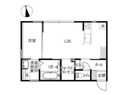 インテグラル尾張町(1LDK/2階)の間取り写真