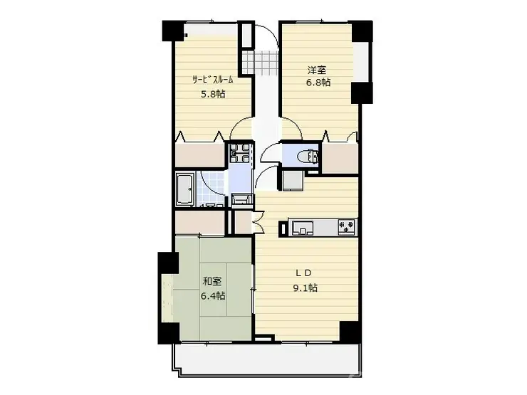 サニーヒルズ和光 4階階 間取り