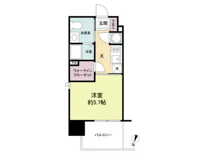 LIVE CASA県庁前(1K/12階)の間取り写真