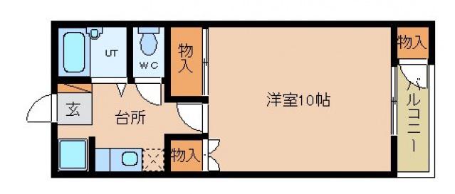 ロフティ幸町(1K/1階)の間取り写真