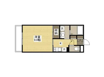 アルバ木之庄II(1K/2階)の間取り写真