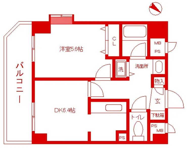 日興パレス横浜西 9階階 間取り