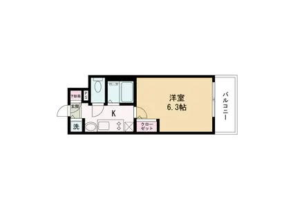 プレサンス天満ステーションフロント(1K/5階)の間取り写真