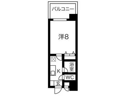 ベル池下(1K/5階)の間取り写真