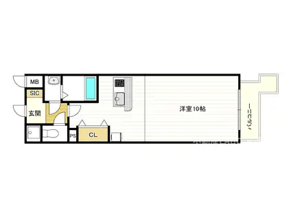 アドバンス大阪ドーム前(ワンルーム/3階)の間取り写真