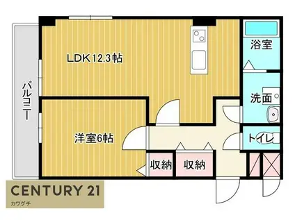 メゾン・ラフォーレ(1LDK/3階)の間取り写真