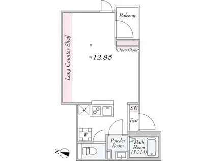 LUXIS久米川(ワンルーム/3階)の間取り写真