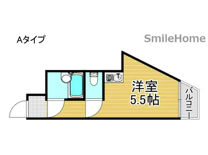 住之江I番館(ワンルーム/2階)の間取り写真