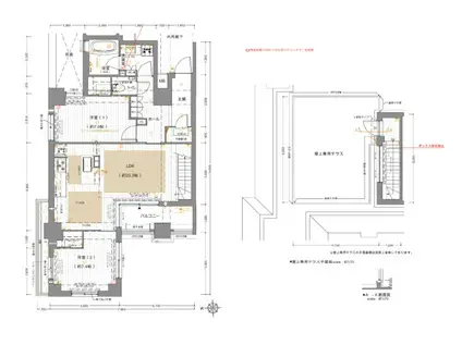 イーグルコート京都御所南プレミアム迎賓館(2LDK/11階)の間取り写真