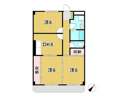 ニューマリッチ(3DK/1階)の間取り写真