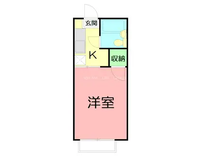 ジュネス湘南台(1K/2階)の間取り写真