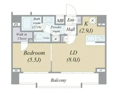 AXAS桜台STA(1LDK/8階)の間取り写真