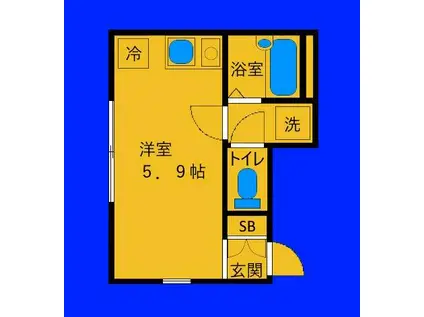 HKハウス神大寺(ワンルーム/3階)の間取り写真