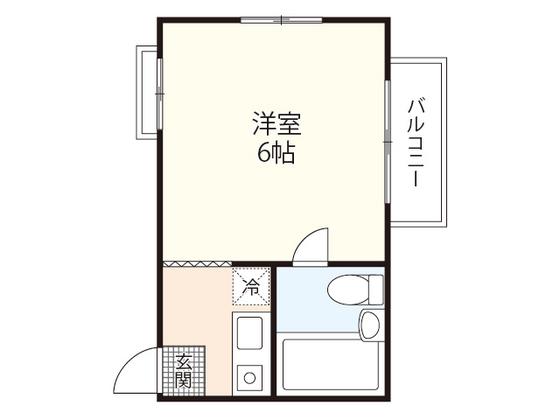 グランコンシェルト(1K/3階)の間取り写真